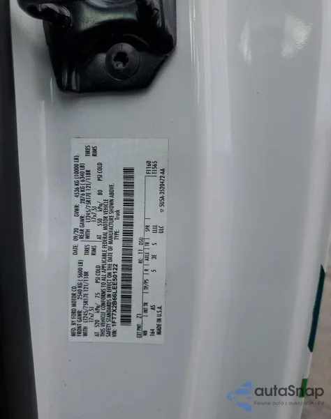 2020 Ford F250 Super Duty из США, поврежденный, VIN 1FT7X2B66LEE50122